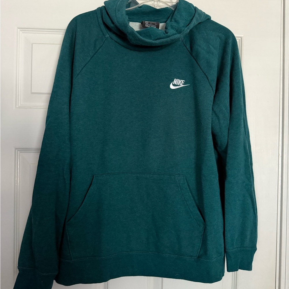 Nike Funnel Neck Teal Green Hoodie Pullover
